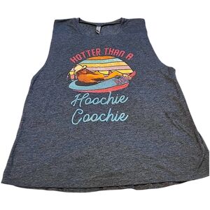 Next Level Womens Size XL Chatahooche Gray Sleeveless Summer Tank